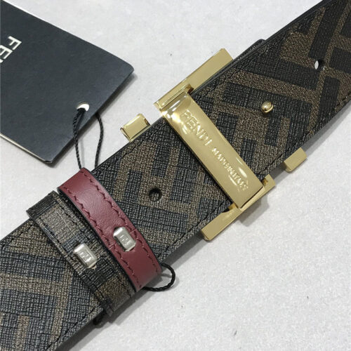High Quality Luxury Fendi Belt In Calfskin With Printed Canvas Bottom – Style 82246 product detail