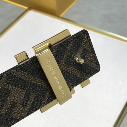 High Quality Luxury Fendi Belt In Calfskin With Printed Canvas Bottom – Style 82246 product detail