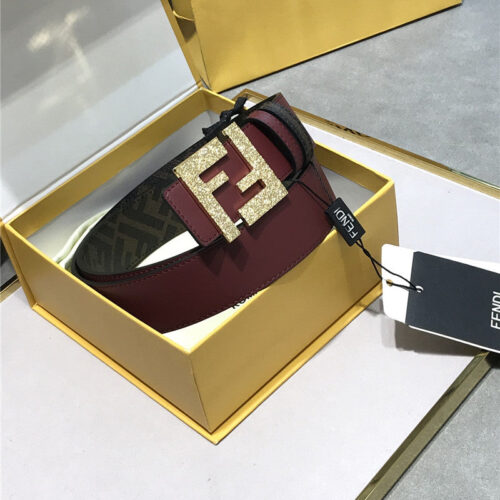 High Quality Luxury Fendi Belt In Calfskin With Printed Canvas Bottom – Style 82246 product detail
