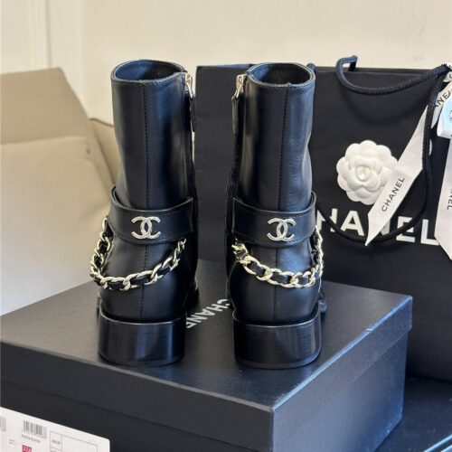 High Quality Luxury Chanel Autumn Winter Chain Ankle Boots – Style 92454 product detail