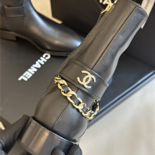High Quality Luxury Chanel Autumn Winter Chain Ankle Boots – Style 92454 product detail