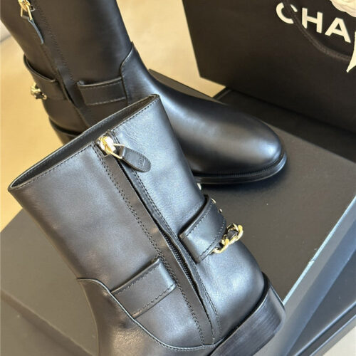 High Quality Luxury Chanel Autumn Winter Chain Ankle Boots – Style 92454 product detail