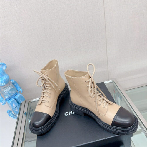 High Quality Luxury Chanel Platform Martin Ankle Boots