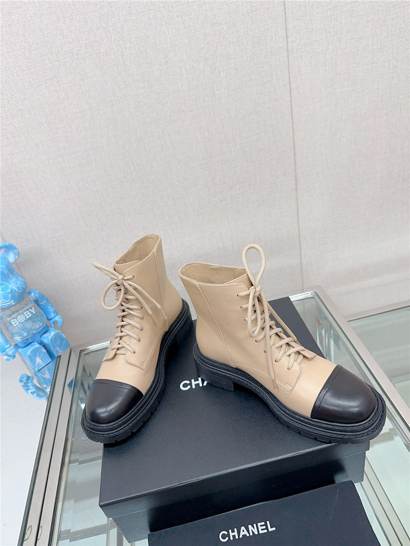 High Quality Luxury Chanel Platform Martin Ankle Boots