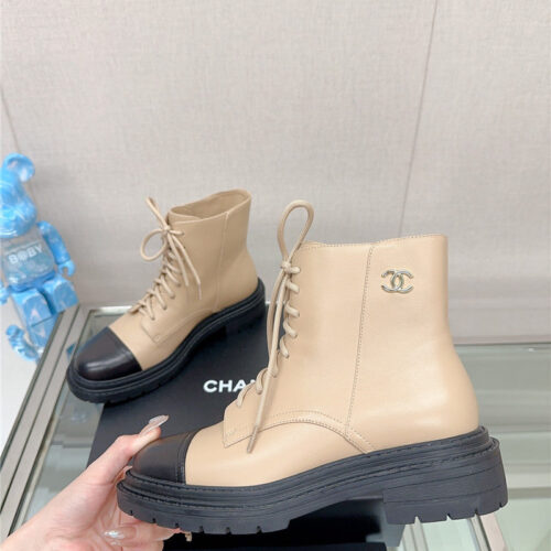 High Quality Luxury Chanel Platform Martin Ankle Boots alternate view