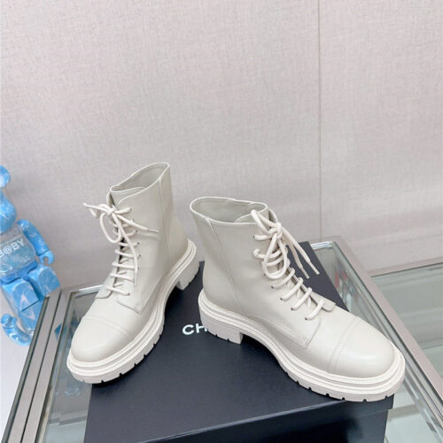 High Quality Luxury Chanel Platform Martin Ankle Boots – Style 13478