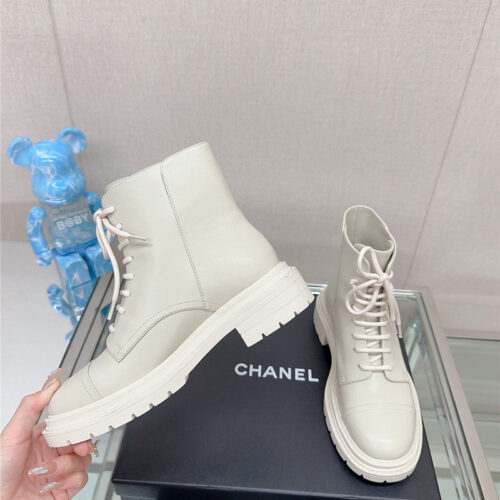 High Quality Luxury Chanel Platform Martin Ankle Boots – Style 13478 product detail