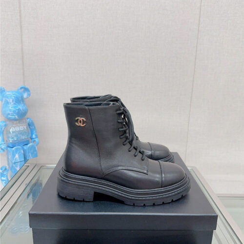 High Quality Luxury Chanel Platform Martin Ankle Boots – Style 79014 product detail