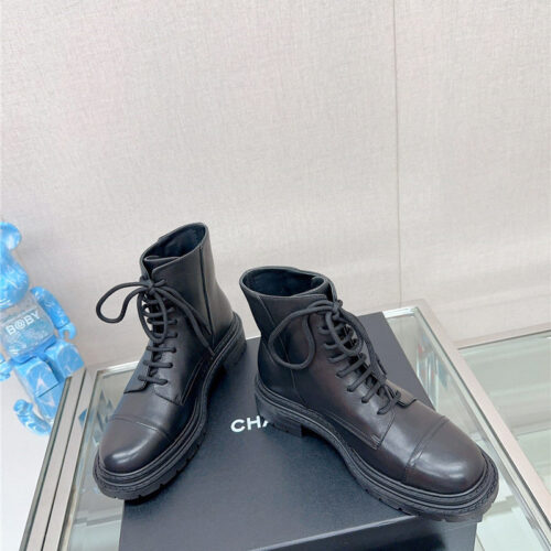 High Quality Luxury Chanel Platform Martin Ankle Boots – Style 79014