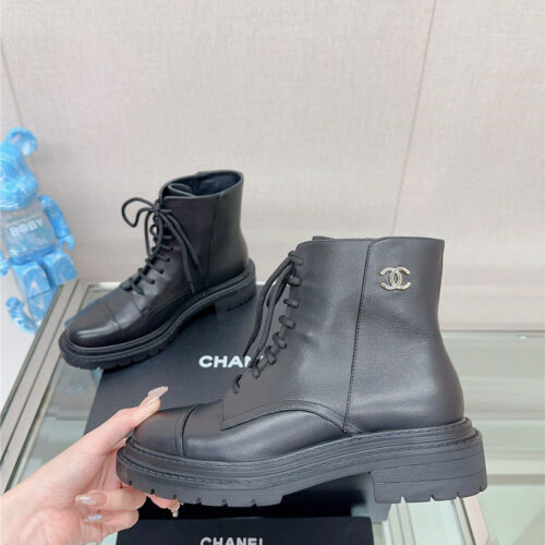 High Quality Luxury Chanel Platform Martin Ankle Boots – Style 79014 alternate view