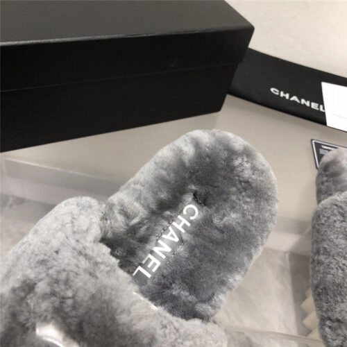 High Quality Luxury Chanel Fur Slippers – Style 89414 product detail