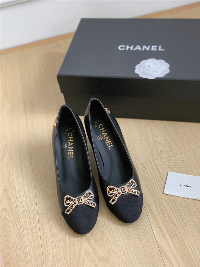 High Quality Luxury Chanel Double C Butterfly Diamond Buckle Shoes product detail