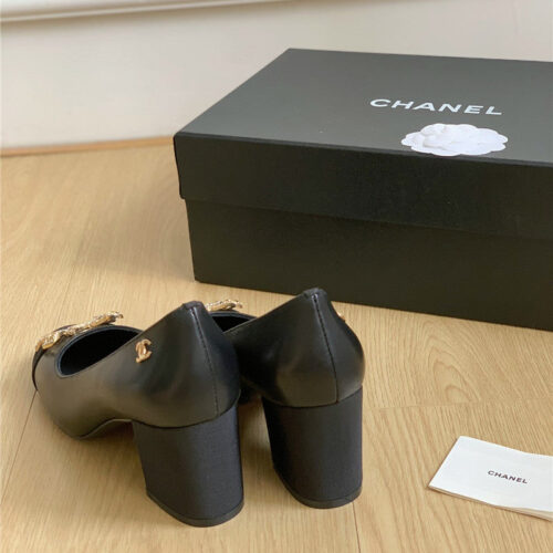 High Quality Luxury Chanel Double C Butterfly Diamond Buckle Shoes product detail