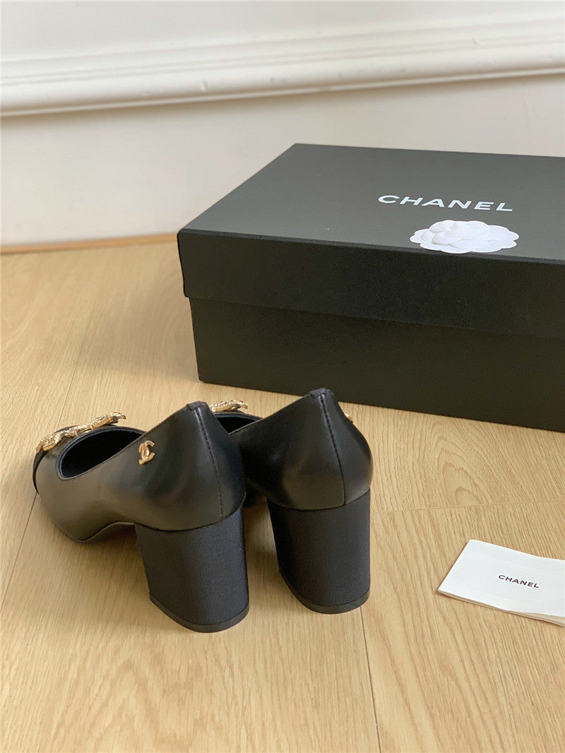 High Quality Luxury Chanel Double C Butterfly Diamond Buckle Shoes product detail