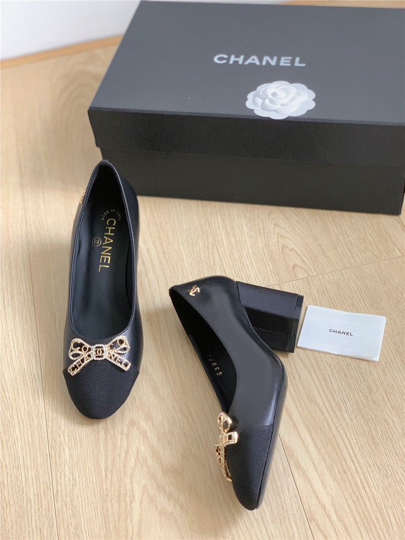High Quality Luxury Chanel Double C Butterfly Diamond Buckle Shoes product detail