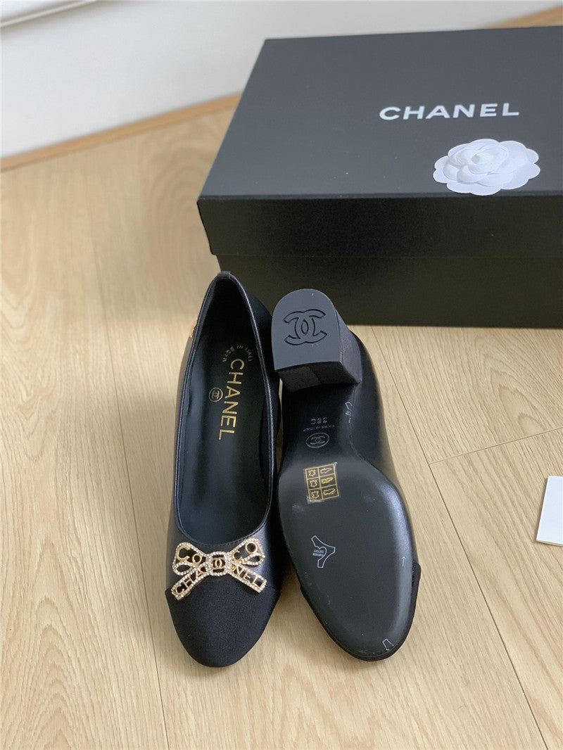High Quality Luxury Chanel Double C Butterfly Diamond Buckle Shoes product detail