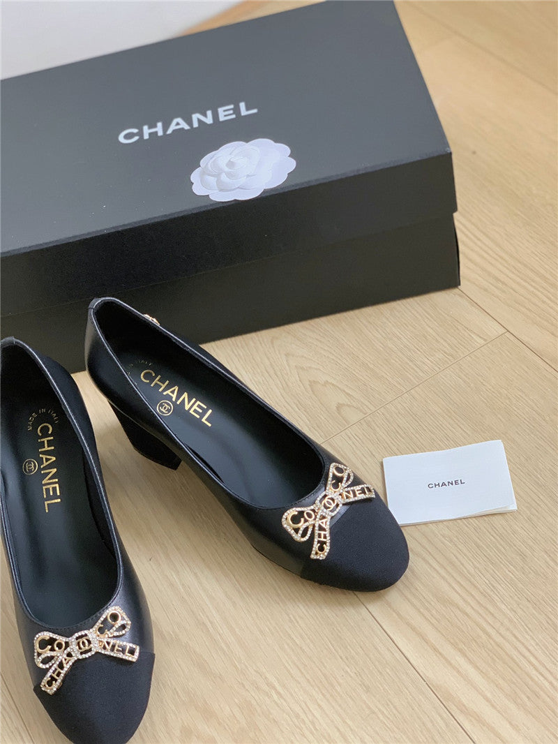 High Quality Luxury Chanel Double C Butterfly Diamond Buckle Shoes product detail