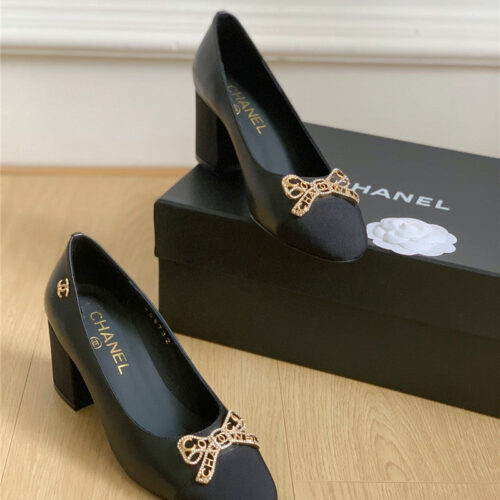 High Quality Luxury Chanel Double C Butterfly Diamond Buckle Shoes product detail