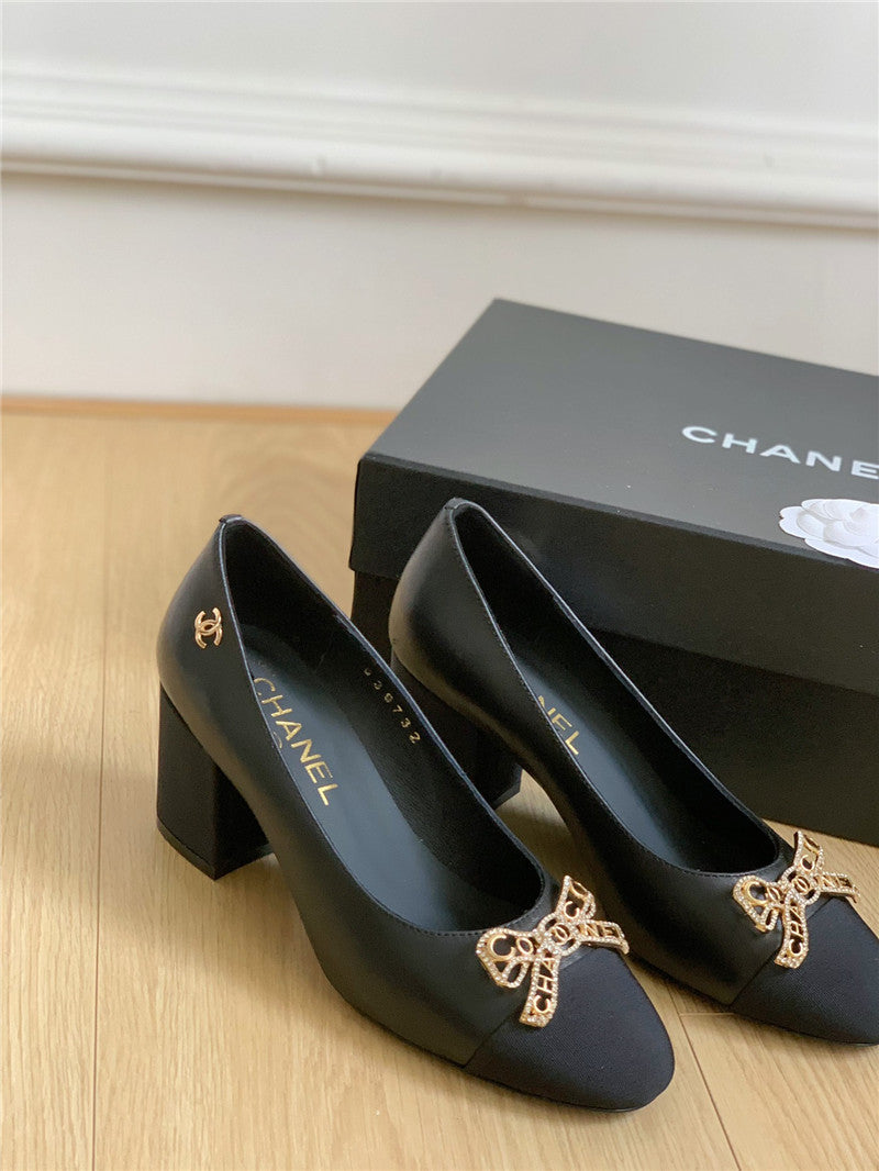 High Quality Luxury Chanel Double C Butterfly Diamond Buckle Shoes product detail