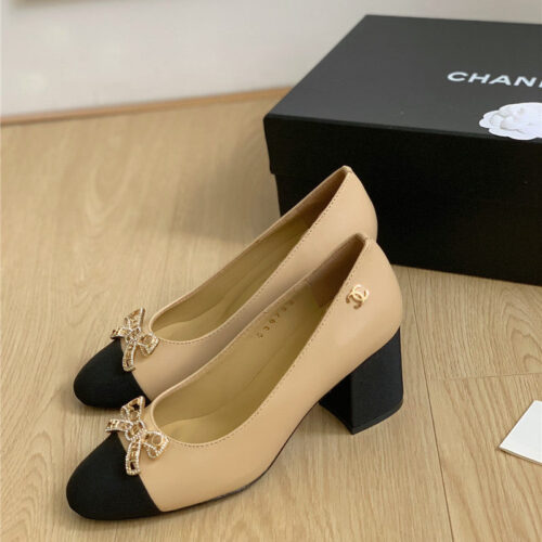 High Quality Luxury Chanel Double C Butterfly Diamond Buckle Shoes – Style 61574 product detail