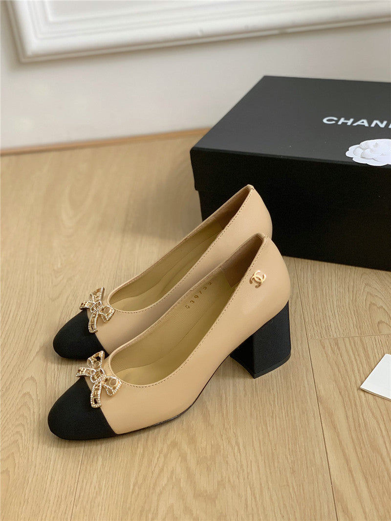 High Quality Luxury Chanel Double C Butterfly Diamond Buckle Shoes – Style 61574 product detail