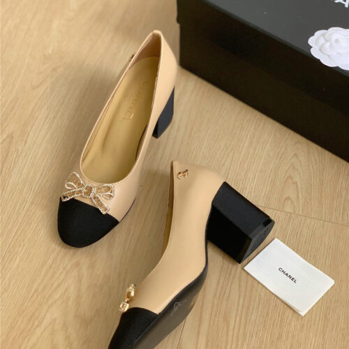 High Quality Luxury Chanel Double C Butterfly Diamond Buckle Shoes – Style 61574 product detail