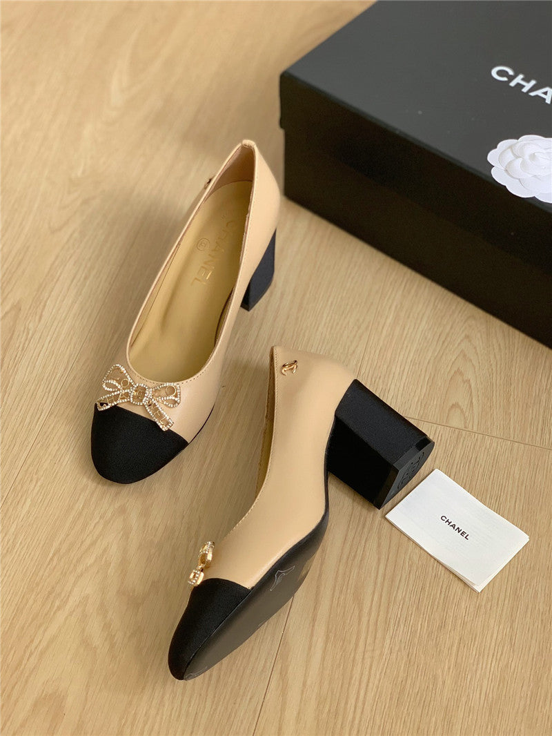 High Quality Luxury Chanel Double C Butterfly Diamond Buckle Shoes – Style 61574 product detail