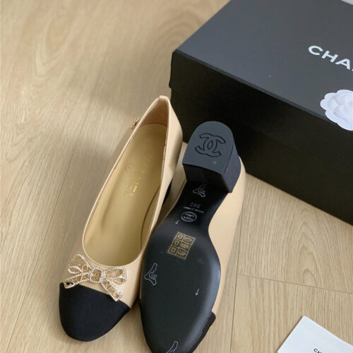 High Quality Luxury Chanel Double C Butterfly Diamond Buckle Shoes – Style 61574 product detail