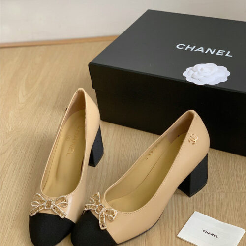 High Quality Luxury Chanel Double C Butterfly Diamond Buckle Shoes – Style 61574