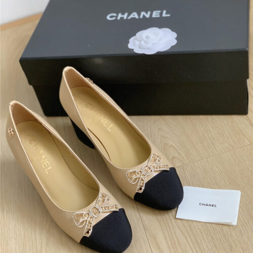 High Quality Luxury Chanel Double C Butterfly Diamond Buckle Shoes – Style 61574 product detail