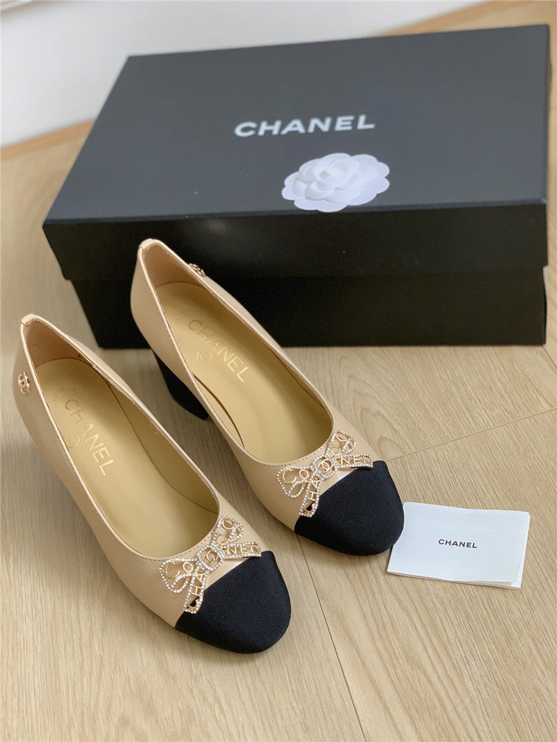 High Quality Luxury Chanel Double C Butterfly Diamond Buckle Shoes – Style 61574 product detail