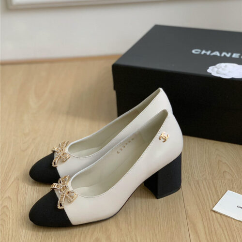 High Quality Luxury Chanel Double C Butterfly Diamond Buckle Shoes – Style 92646 product detail