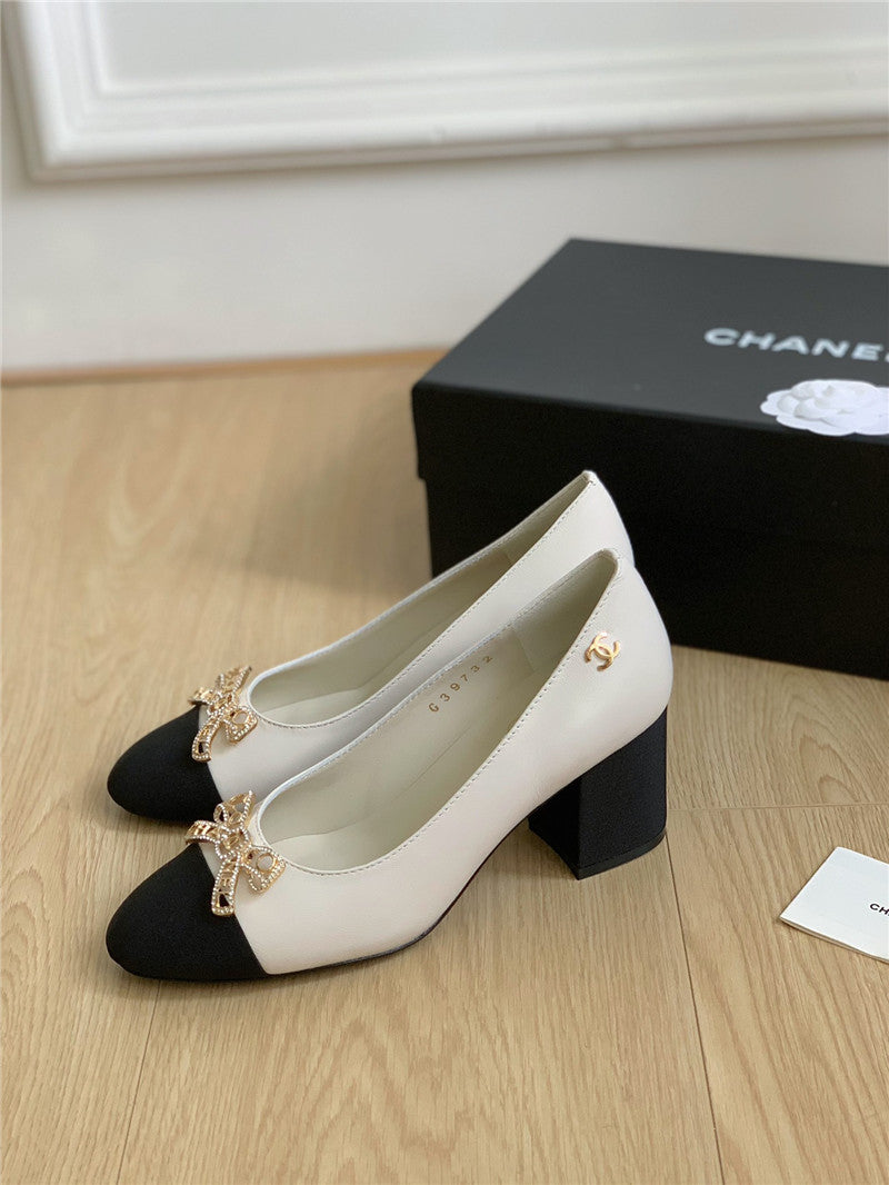 High Quality Luxury Chanel Double C Butterfly Diamond Buckle Shoes – Style 92646 product detail