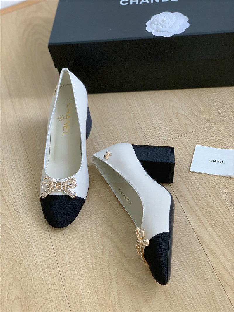 High Quality Luxury Chanel Double C Butterfly Diamond Buckle Shoes – Style 92646 product detail