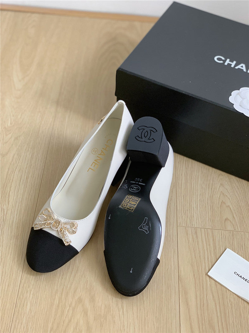 High Quality Luxury Chanel Double C Butterfly Diamond Buckle Shoes – Style 92646 product detail