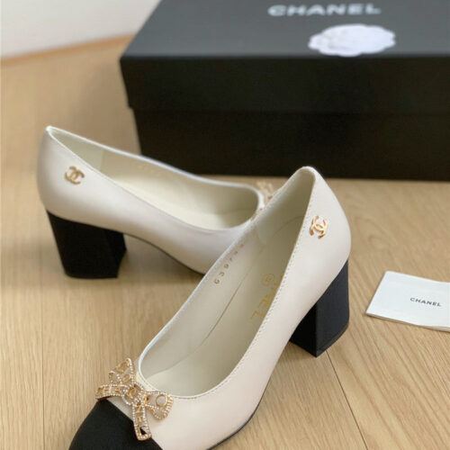 High Quality Luxury Chanel Double C Butterfly Diamond Buckle Shoes – Style 92646 product detail