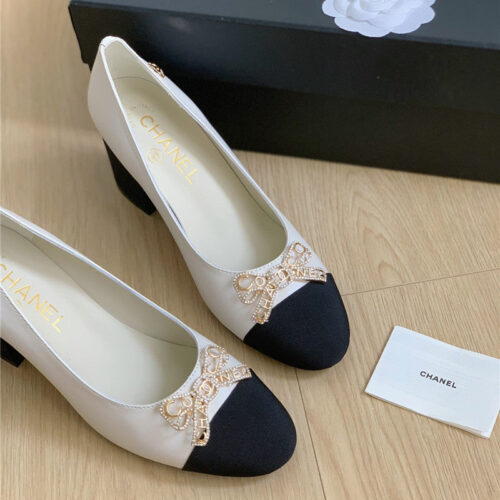 High Quality Luxury Chanel Double C Butterfly Diamond Buckle Shoes – Style 92646 product detail