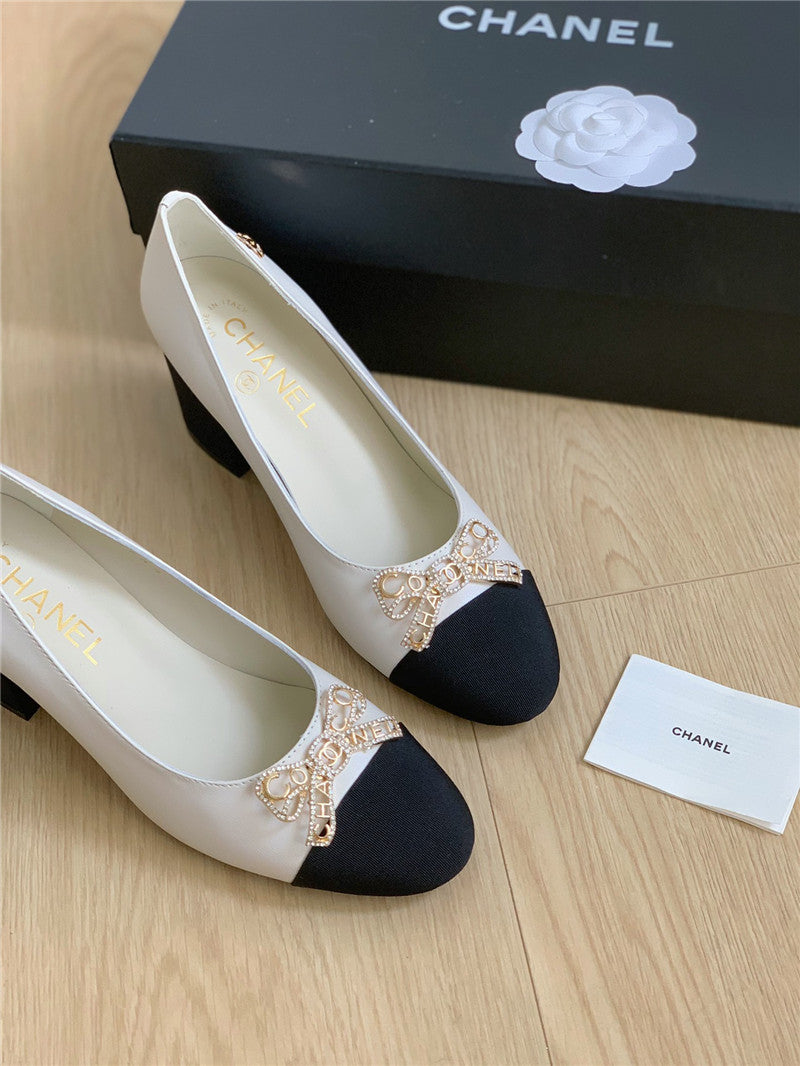 High Quality Luxury Chanel Double C Butterfly Diamond Buckle Shoes – Style 92646 product detail