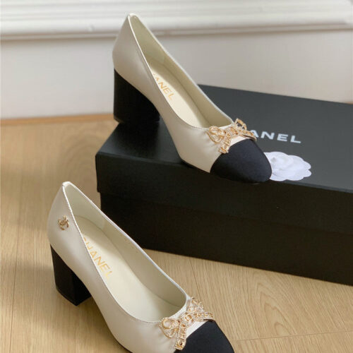 High Quality Luxury Chanel Double C Butterfly Diamond Buckle Shoes – Style 92646 product detail