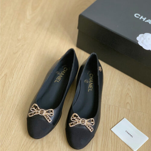 High Quality Luxury Chanel Double C Butterfly Diamond Buckle Shoes – Style 56486 alternate view