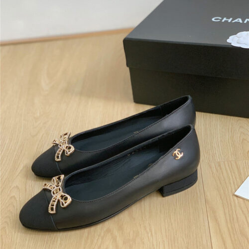 High Quality Luxury Chanel Double C Butterfly Diamond Buckle Shoes – Style 56486