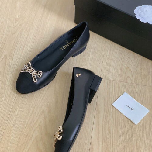 High Quality Luxury Chanel Double C Butterfly Diamond Buckle Shoes – Style 56486 product detail