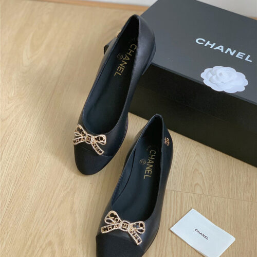 High Quality Luxury Chanel Double C Butterfly Diamond Buckle Shoes – Style 56486 product detail