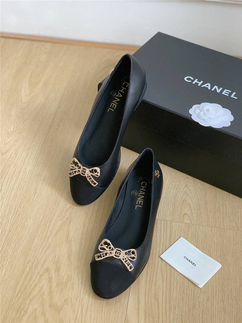 High Quality Luxury Chanel Double C Butterfly Diamond Buckle Shoes – Style 56486 product detail