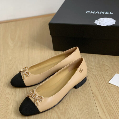 High Quality Luxury Chanel Double C Butterfly Diamond Buckle Shoes – Style 89254