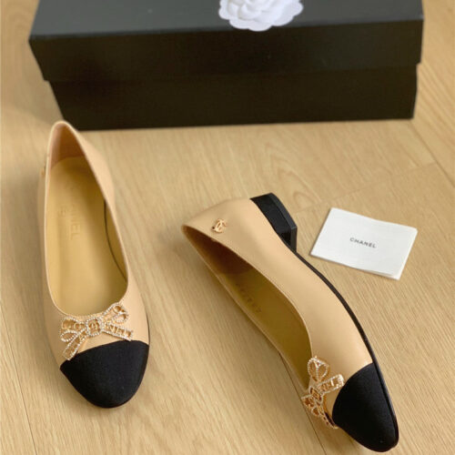 High Quality Luxury Chanel Double C Butterfly Diamond Buckle Shoes – Style 89254 product detail
