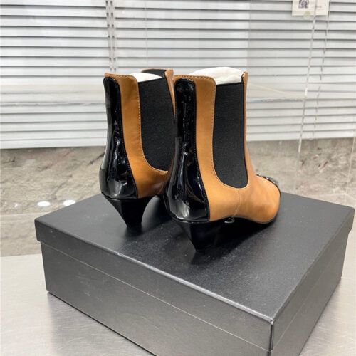 High Quality Luxury Chanel Classic Double C Small Square Toe Chunky Heel Boots product detail
