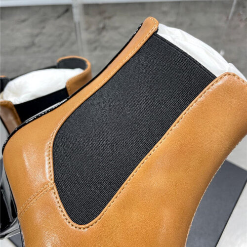 High Quality Luxury Chanel Classic Double C Small Square Toe Chunky Heel Boots product detail