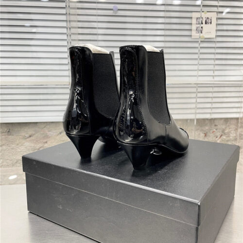 High Quality Luxury Chanel Classic Double C Small Square Toe Chunky Heel Boots – Style 34694 product detail