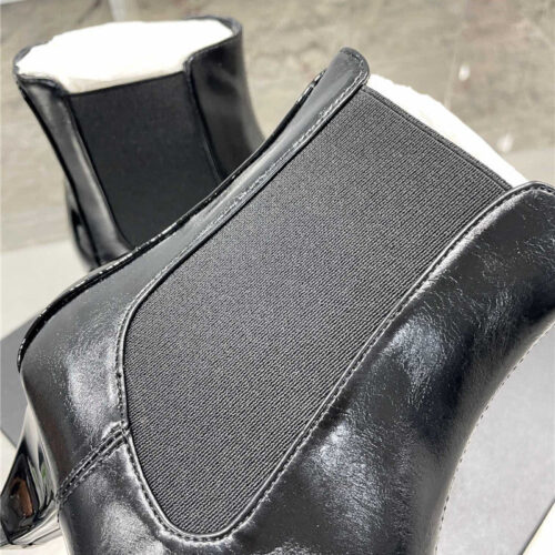 High Quality Luxury Chanel Classic Double C Small Square Toe Chunky Heel Boots – Style 34694 product detail